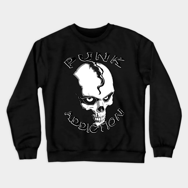 Punk Addiction Crewneck Sweatshirt by mrpsycho